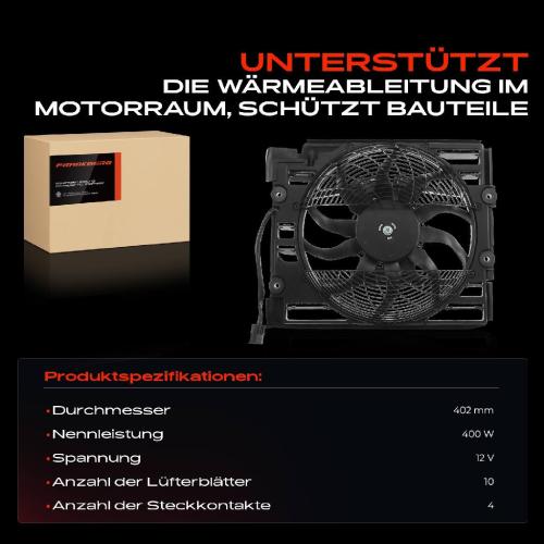 Frankberg 1x Motorkühller Einfachlüfter mit Kühlerlüfterrahmen BMW 5ER E39 1997-1998 Bild Frankberg 1x Motorkühller Einfachlüfter mit Kühlerlüfterrahmen BMW 5ER E39 1997-1998