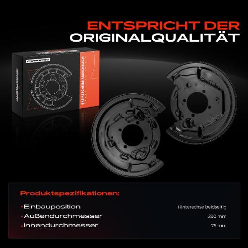 2x Ankerblech Bremsscheibe Hinterachse Beidseitig für Toyota Avensis Stufenheck T25 2003-2008 Bild 2x Ankerblech Bremsscheibe Hinterachse Beidseitig für Toyota Avensis Stufenheck T25 2003-2008