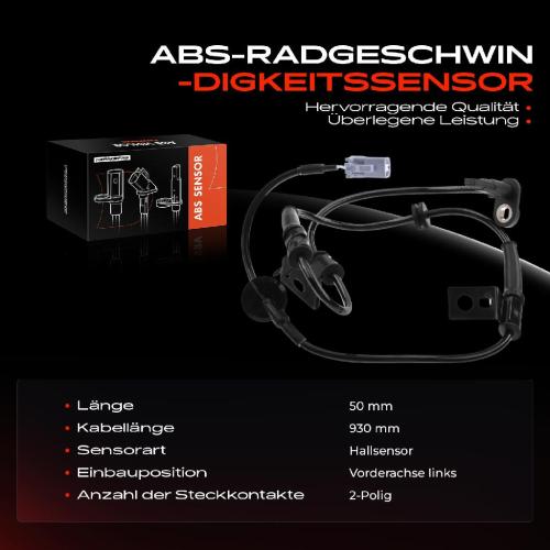 1x ABS Sensor Vorderachse links für Mitsubishi Grandis NAW 2.0L 2.4L 2004-2011 Bild 1x ABS Sensor Vorderachse links für Mitsubishi Grandis NAW 2.0L 2.4L 2004-2011