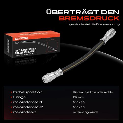 Frankberg 1x Bremsschlauch Bremsschläuche Hinterachse Links oder Rechts für Renault Clio I II Thalia I Twingo Wind Bild Frankberg 1x Bremsschlauch Bremsschläuche Hinterachse Links oder Rechts für Renault Clio I II Thalia I Twingo Wind