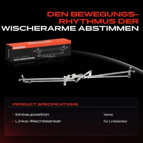 Frankberg 1x Wischergestänge Vorne für Opel Astra J P10 Cascada Bild Frankberg 1x Wischergestänge Vorne für Opel Astra J P10 Cascada