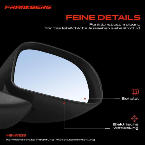 Frankberg 1x Außenspiegel Rechts für Fiat Panda 312 319 Panda Van 312 519 Bj ab 2012 Bild Frankberg 1x Außenspiegel Rechts für Fiat Panda 312 319 Panda Van 312 519 Bj ab 2012