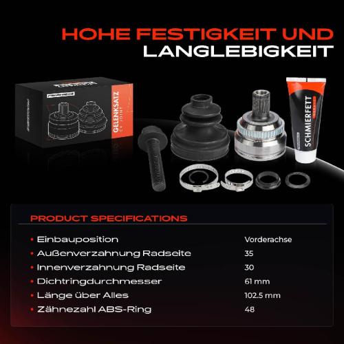 1x Antriebswelle Gelenksatz Vorderachse für Mercedes-Benz E-Klasse W210 S210 E 280 4matic Bild 1x Antriebswelle Gelenksatz Vorderachse für Mercedes-Benz E-Klasse W210 S210 E 280 4matic