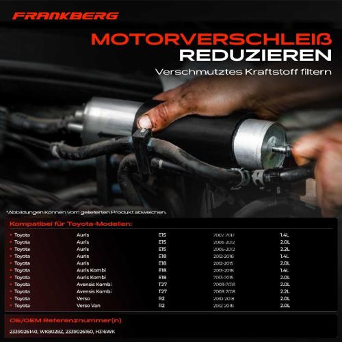 1x Kraftstofffilter für Toyota Auris Kombi Verso R2 Avensis Corolla Bild 1x Kraftstofffilter für Toyota Auris Kombi Verso R2 Avensis Corolla