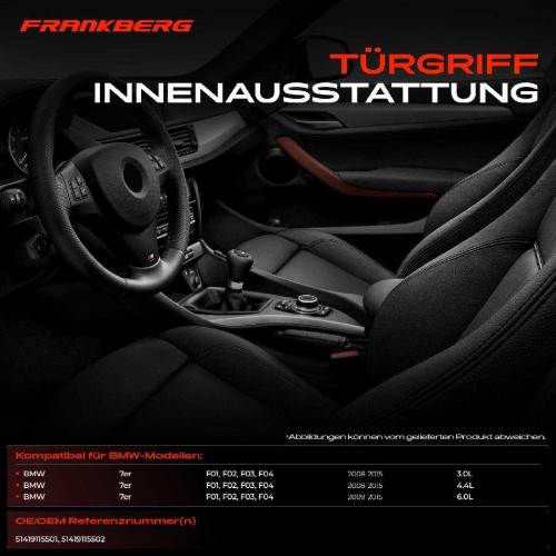 2x Türgriff Innenausstattung Vorne für BMW 7er F01 F02 F03 F04 730d Bild 2x Türgriff Innenausstattung Vorne für BMW 7er F01 F02 F03 F04 730d