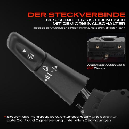 1x Kombischalter Lenkstockschalter für VW LT 28-46 II Pritsche/Fahrgestell Bus Mercedes-Benz W638 Bild 1x Kombischalter Lenkstockschalter für VW LT 28-46 II Pritsche/Fahrgestell Bus Mercedes-Benz W638