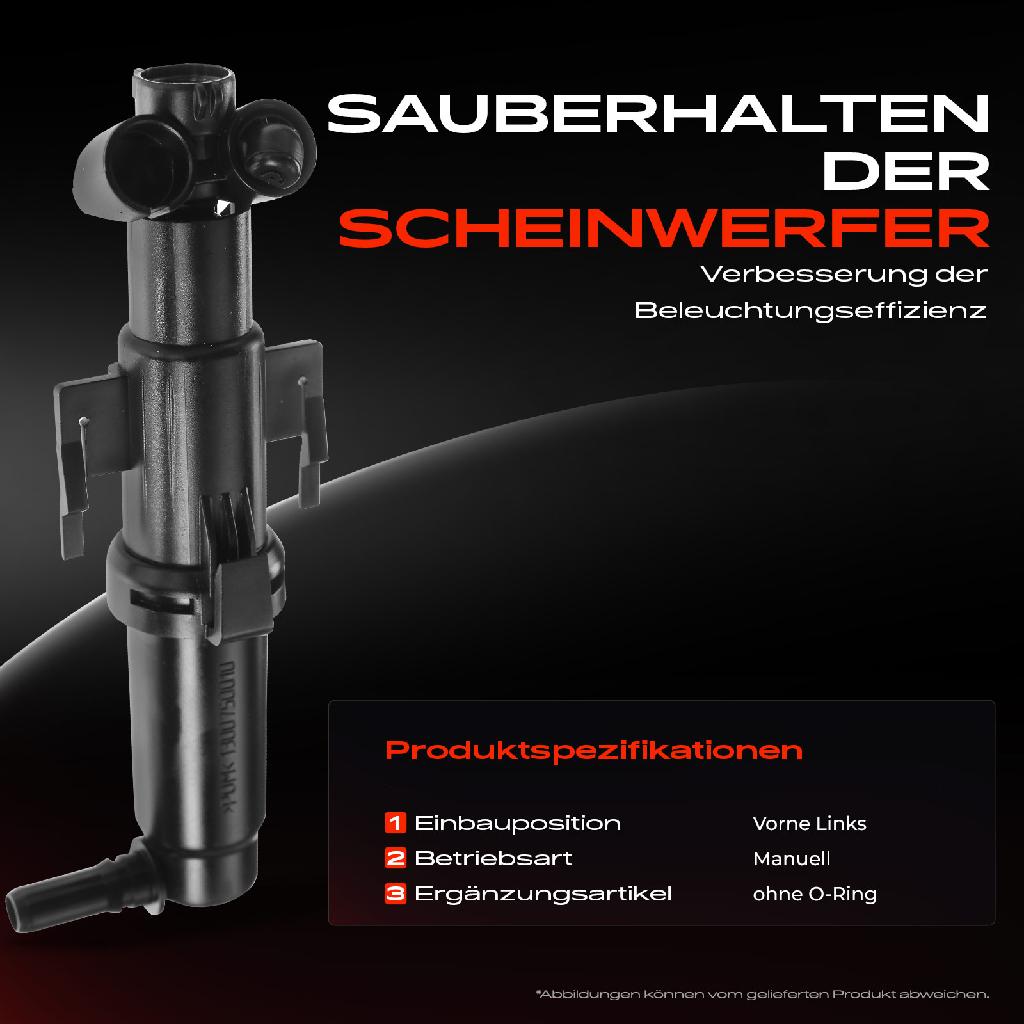 1x Scheinwerferreinigung Waschwasserdüse Vorne Links für BMW 7er F01 F02 F03 F04 2008-2015
