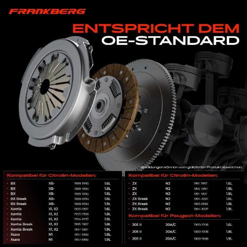 Frankberg 1x Kupplungssatz f r Citro n Berlingo/Berlingo First MPV Kasten/MPV BX Break C15 Kombi Xantia Xsara ZX Peugeot Bild Frankberg 1x Kupplungssatz f r Citro n Berlingo/Berlingo First MPV Kasten/MPV BX Break C15 Kombi Xantia Xsara ZX Peugeot