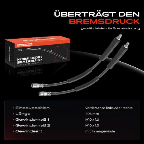 2x Bremsschlauch Bremsschläuche Vorderachse Links oder Rechts für Mercedes-Benz C219 W211 S211 W220 Bild 2x Bremsschlauch Bremsschläuche Vorderachse Links oder Rechts für Mercedes-Benz C219 W211 S211 W220