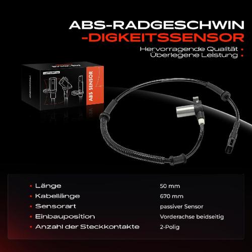 Frankberg 1x ABS Sensor Vorderachse beidseitig für Ford Scorpio II Turnier 2.0L 2.3L 2.5L 2.9L 1994-1998 Bild Frankberg 1x ABS Sensor Vorderachse beidseitig für Ford Scorpio II Turnier 2.0L 2.3L 2.5L 2.9L 1994-1998