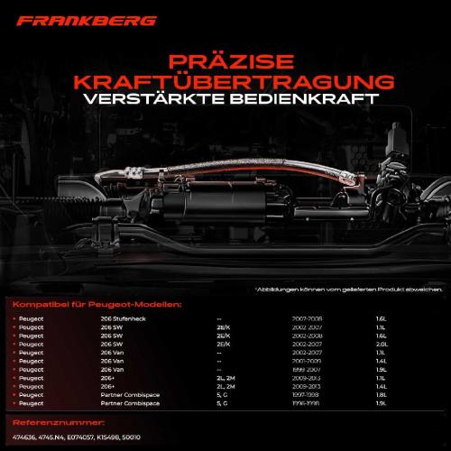 2x Seilzug Feststellbremse Hinterachse beidseitig für Peugeot 206 2L 2E Partner 5 G Bild 2x Seilzug Feststellbremse Hinterachse beidseitig für Peugeot 206 2L 2E Partner 5 G