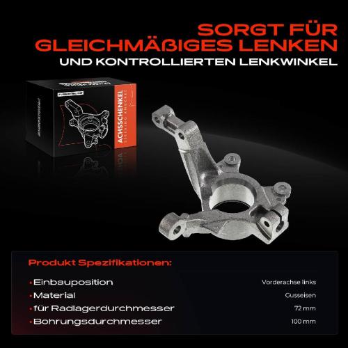 Frankberg 1x Achsschenkel Radaufhängung Vorderachse Links für Renault Clio Grandtour KR0/1 Clio 3 Bild Frankberg 1x Achsschenkel Radaufhängung Vorderachse Links für Renault Clio Grandtour KR0/1 Clio 3