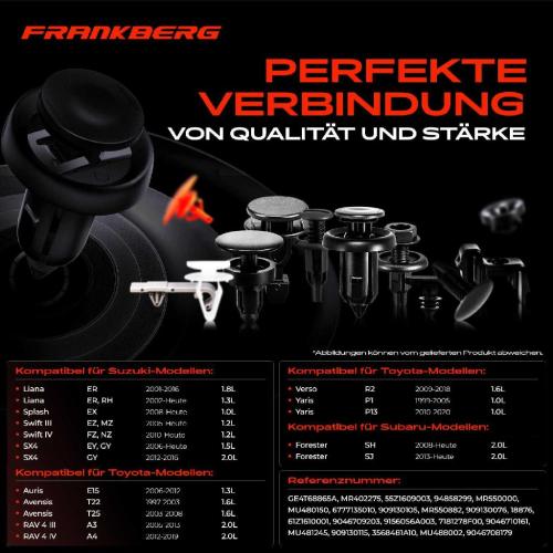 10x Befestigungsclips Türverkleidung für Toyota Auris Corolla Yaris Suzuki SX4 Bild 10x Befestigungsclips Türverkleidung für Toyota Auris Corolla Yaris Suzuki SX4