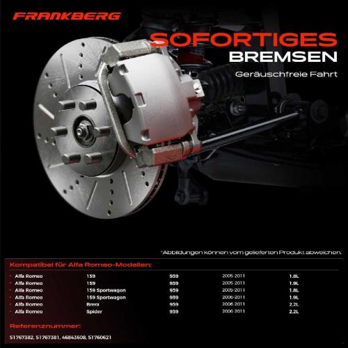 2x Bremsscheiben Vorderachse für Alfa Romeo 159 Sportwagon Brera Spider 939 2005-2011 Bild 2x Bremsscheiben Vorderachse für Alfa Romeo 159 Sportwagon Brera Spider 939 2005-2011