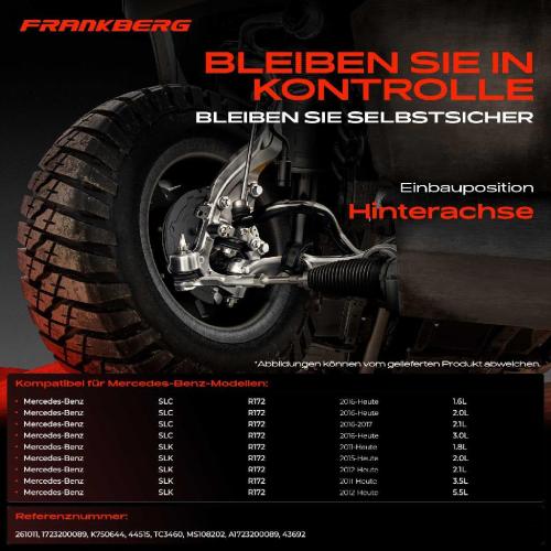2x Koppelstange Hinterachse für Mercedes-Benz SLC R172 SLK 1.6L 2.0L 2.1L 3.0L 1.8L 3.5L 5.5L Bj ab 2011 Bild 2x Koppelstange Hinterachse für Mercedes-Benz SLC R172 SLK 1.6L 2.0L 2.1L 3.0L 1.8L 3.5L 5.5L Bj ab 2011