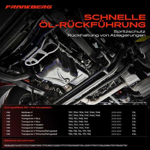 Frankberg 1x Ölwanne Motorölwanne für VW Multivan V 7H 7E Transporter V 7H 7E 7J 1.9L 2.0L Bild Frankberg 1x Ölwanne Motorölwanne für VW Multivan V 7H 7E Transporter V 7H 7E 7J 1.9L 2.0L