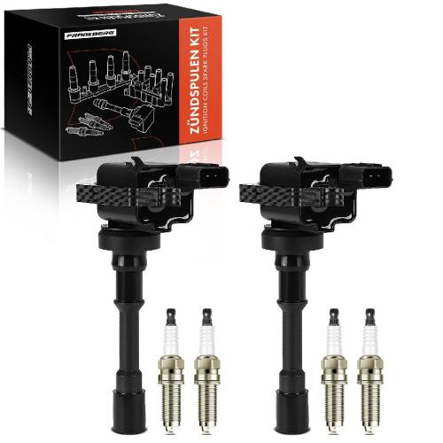 2x Zündspule Zündkerze für Mitsubishi Colt V Lancer VII Station Wagon Space Star Großraumlimousine Bild 2x Zündspule Zündkerze für Mitsubishi Colt V Lancer VII Station Wagon Space Star Großraumlimousine