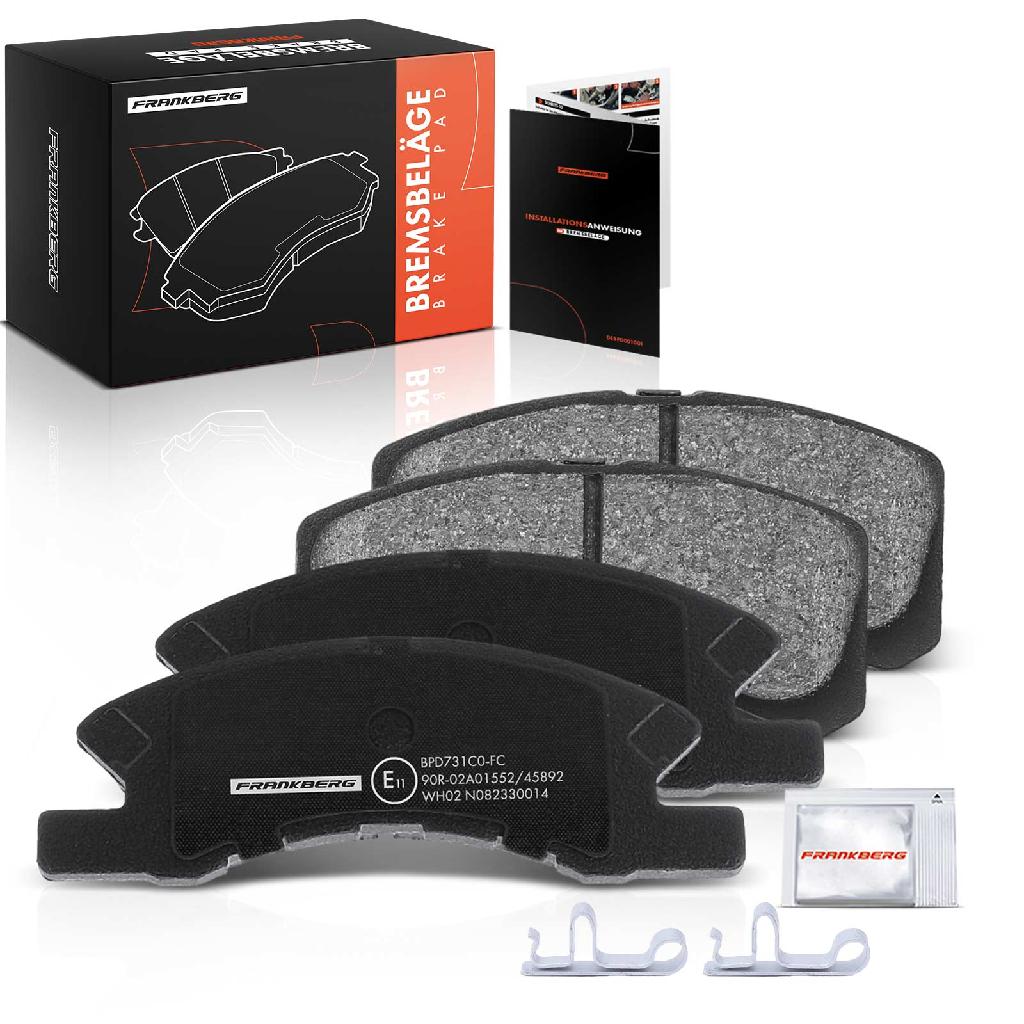 Frankberg 4x Bremsbeläge Vorderachse für Daihatsu Cuore VI Mitsubishi Mirage Stufenheck Mirage/Space Star Schrägheck
