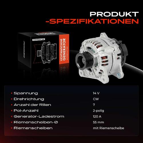 Frankberg 1x Lichtmaschine Generator für Renault Clio 3 BR0/1 Clio 4 Modus/Grand Modus Bild Frankberg 1x Lichtmaschine Generator für Renault Clio 3 BR0/1 Clio 4 Modus/Grand Modus