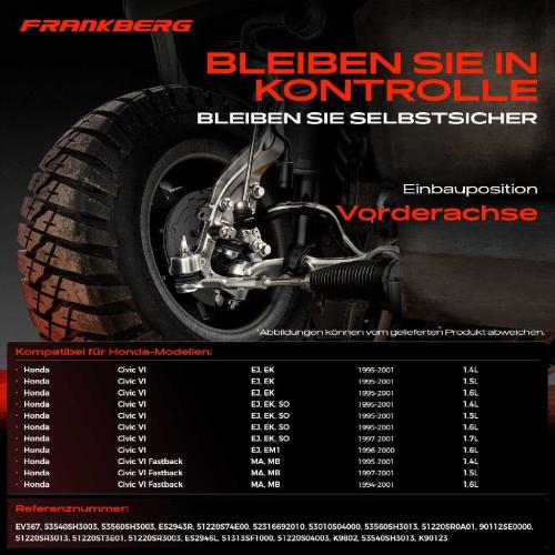 1x Querlenker Satz Vorderachse für Honda Civic VI Coupe Fastback Hatchback Stufenheck 1994-2001 Bild 1x Querlenker Satz Vorderachse für Honda Civic VI Coupe Fastback Hatchback Stufenheck 1994-2001