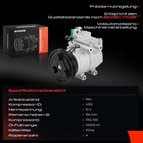 1x Klimakompressor für Hyundai Getz TB 1.4L 1.6L 2005-2009 Bild 1x Klimakompressor für Hyundai Getz TB 1.4L 1.6L 2005-2009