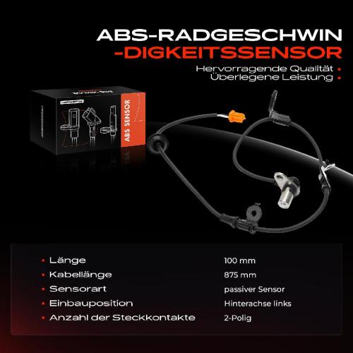 1x ABS Sensor Hinterachse links für Honda HR-V GH 1.6L 1999-2007 Bild 1x ABS Sensor Hinterachse links für Honda HR-V GH 1.6L 1999-2007