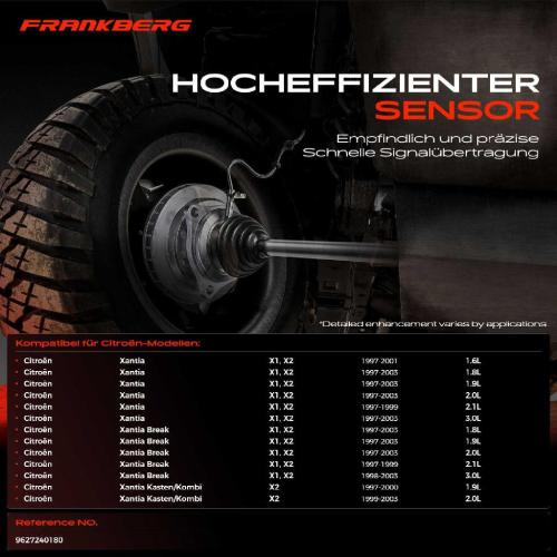 1x ABS Sensor Hinterachse beidseitig für Citroën Xantia Break Kasten/Kombi 1.6L 1.8L 1997-2003 Bild 1x ABS Sensor Hinterachse beidseitig für Citroën Xantia Break Kasten/Kombi 1.6L 1.8L 1997-2003