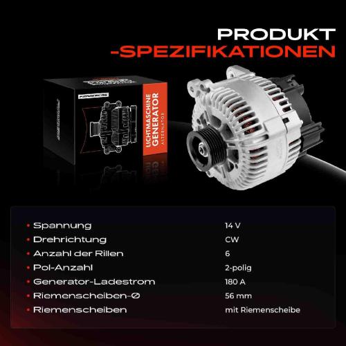 Frankberg 1x Lichtmaschine Generator für VW Touareg 7L6 7L7 7LA Audi A6 4F C6 A8 4E Q7 Bild Frankberg 1x Lichtmaschine Generator für VW Touareg 7L6 7L7 7LA Audi A6 4F C6 A8 4E Q7
