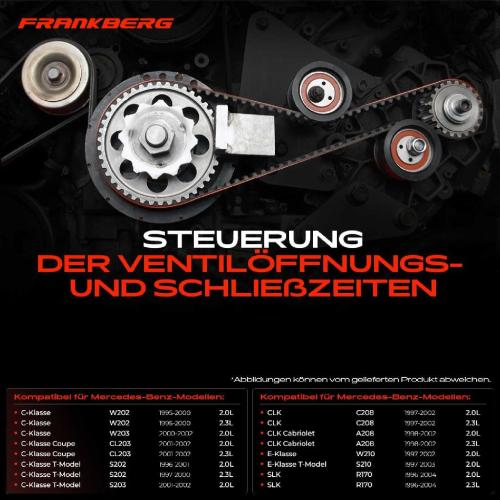 Frankberg 1x Keilrippenriemensatz für Mercedes-Benz W203 W202 S202 C208 A208 W210 R170 Bild Frankberg 1x Keilrippenriemensatz für Mercedes-Benz W203 W202 S202 C208 A208 W210 R170