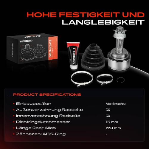 1x Antriebswelle Gelenksatz Vorderachse für Toyota Land Cruiser 200 J2 4.5L Bild 1x Antriebswelle Gelenksatz Vorderachse für Toyota Land Cruiser 200 J2 4.5L