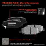 4x Bremsbeläge Hinterachse für Dodge Nitro Van Jeep Cherokee Compass Wrangler III 2006-2017