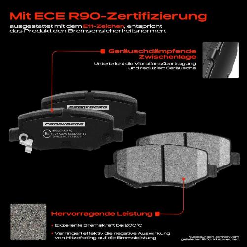 4x Bremsbeläge Hinterachse für Dodge Nitro Van Jeep Cherokee Compass Wrangler III 2006-2017 Bild 4x Bremsbeläge Hinterachse für Dodge Nitro Van Jeep Cherokee Compass Wrangler III 2006-2017