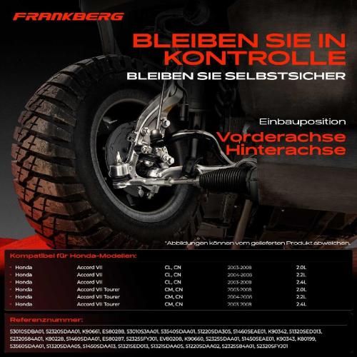 1x Querlenker Satz Vorderachse für Honda Accord VII CL CN Accord VII Tourer CM CN 2.0L 2.2L 2.4L 2003-2008 Bild 1x Querlenker Satz Vorderachse für Honda Accord VII CL CN Accord VII Tourer CM CN 2.0L 2.2L 2.4L 2003-2008