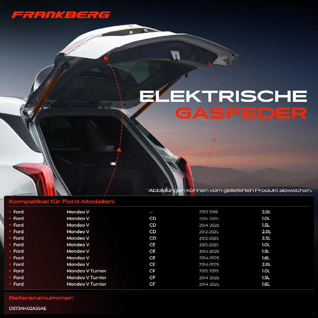 1x Gasfeder Elektrisch Heckklappe Hinten Links für Mondeo V Schrägheck Stufenheck