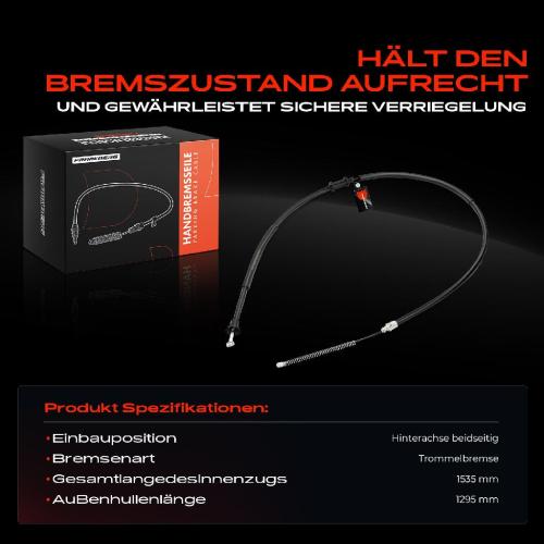 1x Seilzug Feststellbremse Hinterachse beidseitig für Fiat Idea 350 Lancia Musa Ypsilon 843 Bild 1x Seilzug Feststellbremse Hinterachse beidseitig für Fiat Idea 350 Lancia Musa Ypsilon 843