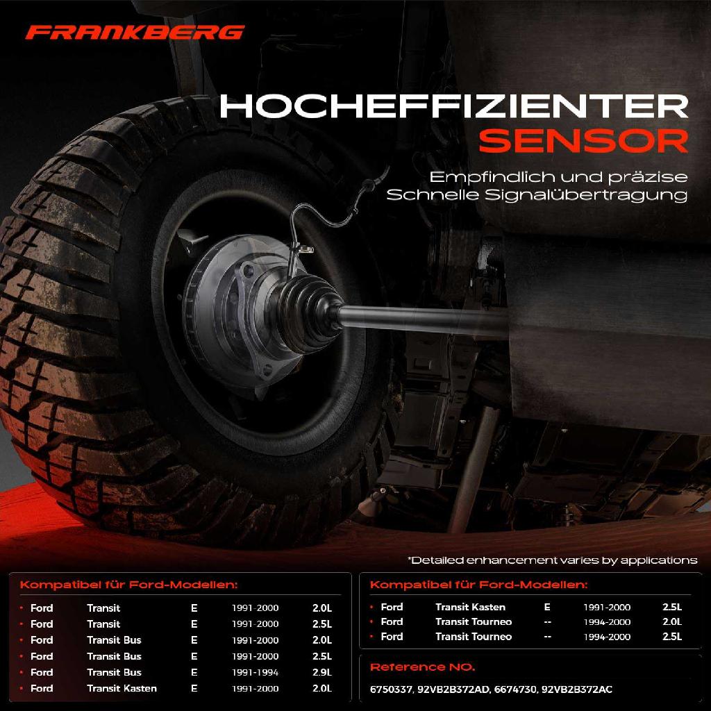 1x ABS Sensor Vorderachse beidseitig für Ford Transit Bus Kasten Tourneo 2.0L 2.5L 2.9L 1991-2000