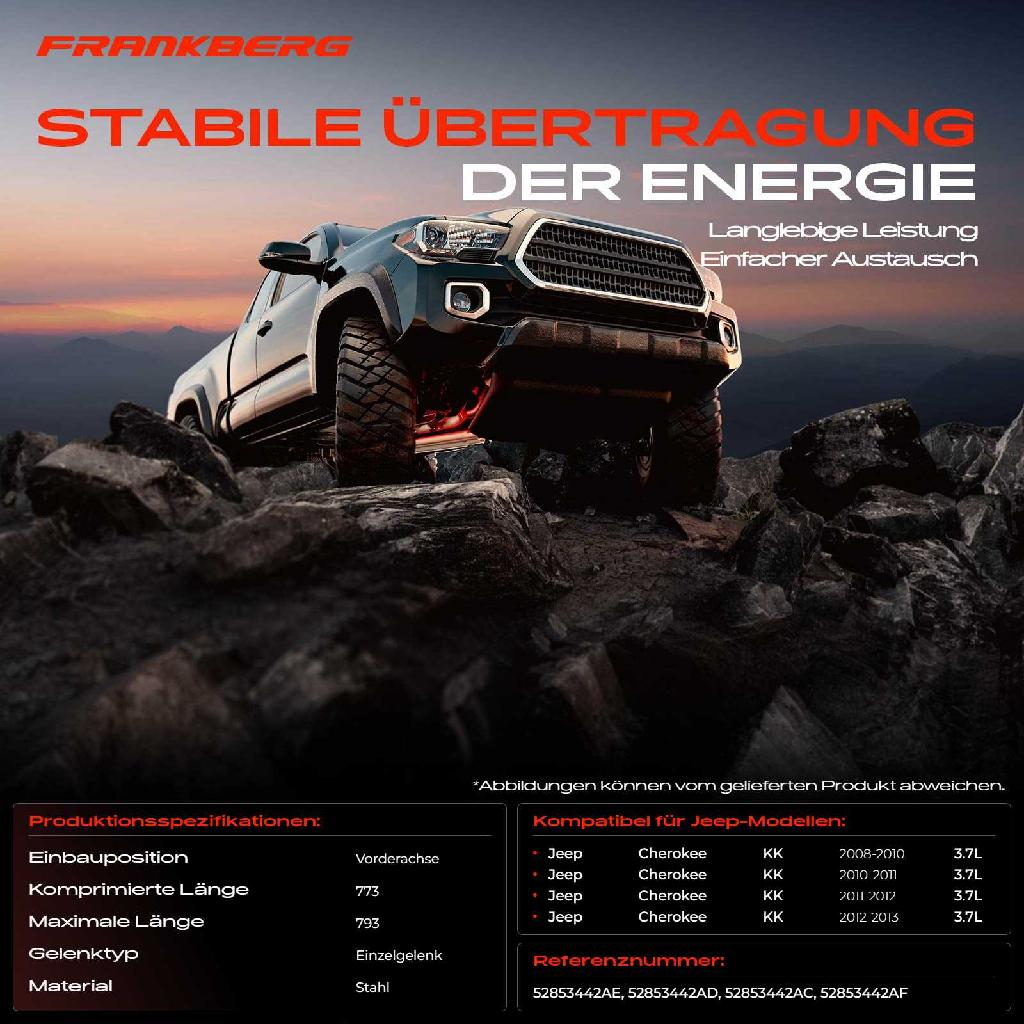 1x Kardanwelle Gelenkwelle Vorderachse für Jeep Cherokee KK 3.7L 2008-2013