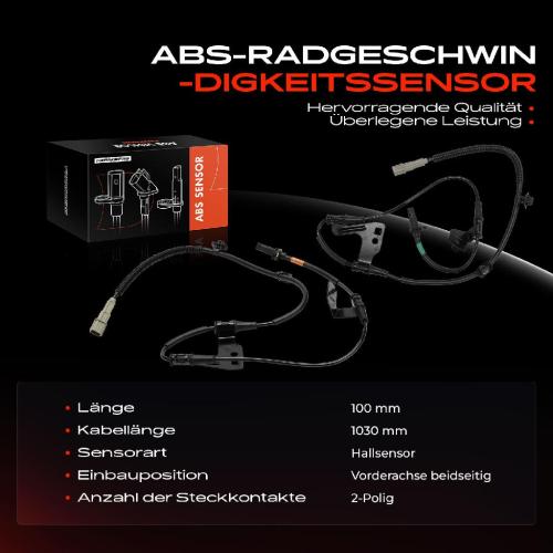Frankberg 2x ABS Sensor Vorderachse beidseitig f r KIA Rio IV Hatchback Van Stonic 1.0L 1.2L 1.4L 1.6L Bj ab 2017 Bild Frankberg 2x ABS Sensor Vorderachse beidseitig f r KIA Rio IV Hatchback Van Stonic 1.0L 1.2L 1.4L 1.6L Bj ab 2017