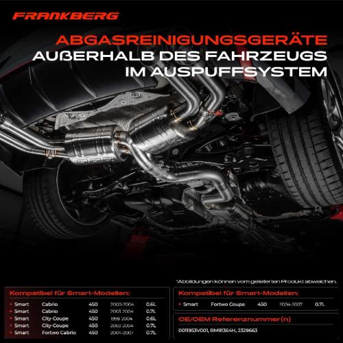 1x Katalysator für Smart Cabrio City-Coupe Fortwo 450 0.7L 1998-2007 Bild 1x Katalysator für Smart Cabrio City-Coupe Fortwo 450 0.7L 1998-2007