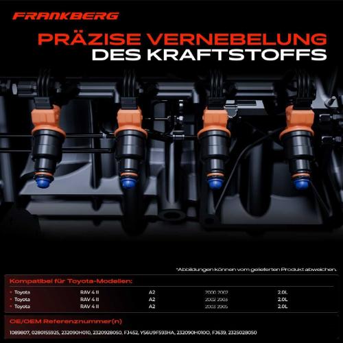 4x Einspritzventil Einspritzdüse für Toyota RAV 4 II A2 2.0L 2000-2005 Bild 4x Einspritzventil Einspritzdüse für Toyota RAV 4 II A2 2.0L 2000-2005