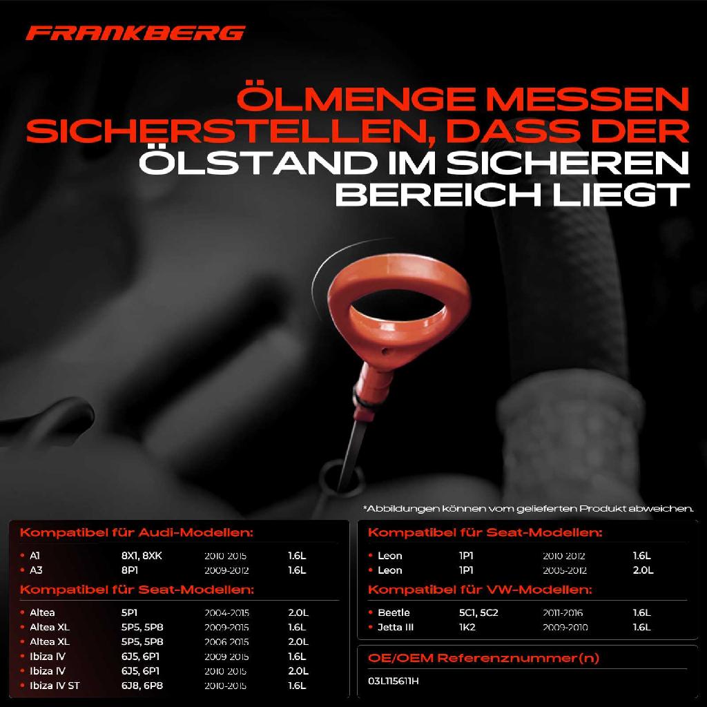 1x Ölmessstab Ölpeilstab Ölstab für VW Golf VI 5K Audi A3 8P Seat Altea XL Seat