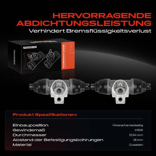 2x Radbremszylinder Hinten für VW Transporter T4 Bus Kasten Bild 2x Radbremszylinder Hinten für VW Transporter T4 Bus Kasten