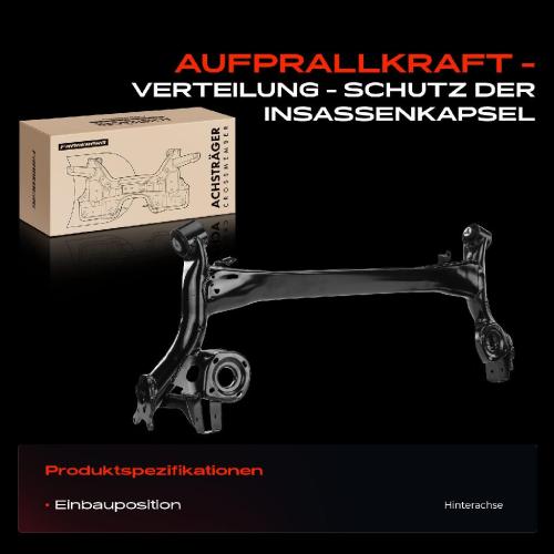 1x Achskörper Achsträger Motorträger Hinterachse für VW Polo 9A 9N Seat Ibiza III Skoda Fabia I/II Bild 1x Achskörper Achsträger Motorträger Hinterachse für VW Polo 9A 9N Seat Ibiza III Skoda Fabia I/II
