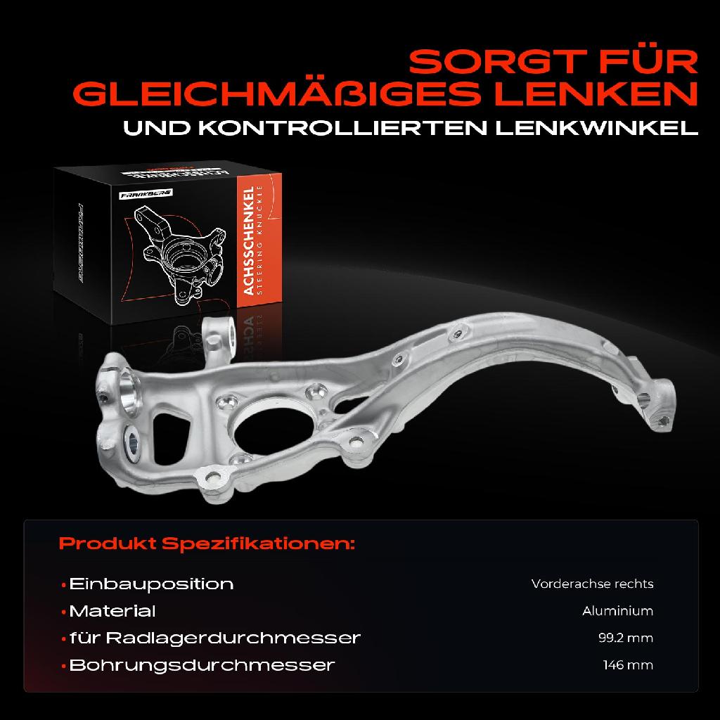 1x Achsschenkel Radaufhängung Vorderachse Rechts für Audi A4 Avant 8W A5 Sportback F5