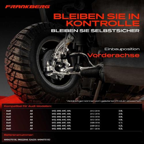 1x Querlenker Vorderachse für Audi A8 4H2 4H8 4HC 4HL 2.0L 2.5L 3.0L 4.0L 4.1L 4.2L 6.3L 2009-2018 Bild 1x Querlenker Vorderachse für Audi A8 4H2 4H8 4HC 4HL 2.0L 2.5L 3.0L 4.0L 4.1L 4.2L 6.3L 2009-2018