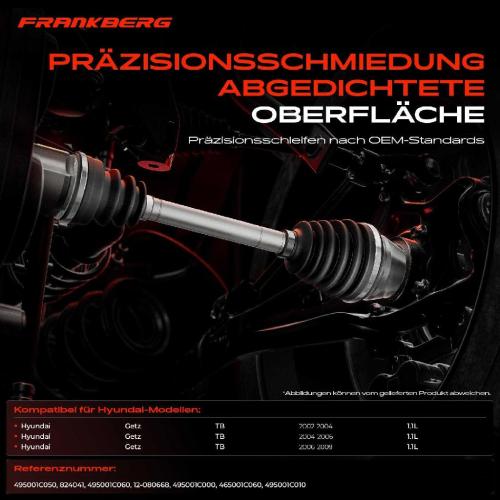 Frankberg 1x Antriebswelle Gelenksatz Vorderachse für Hyundai Getz TB 2002-2009 1.1L Bild Frankberg 1x Antriebswelle Gelenksatz Vorderachse für Hyundai Getz TB 2002-2009 1.1L