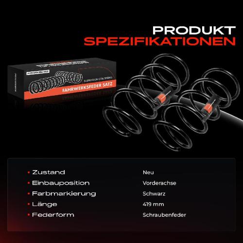 Frankberg 2x Fahrwerksfeder Vorderachse für Ford Mondeo I GBP BNP 1993-1996 Bild Frankberg 2x Fahrwerksfeder Vorderachse für Ford Mondeo I GBP BNP 1993-1996