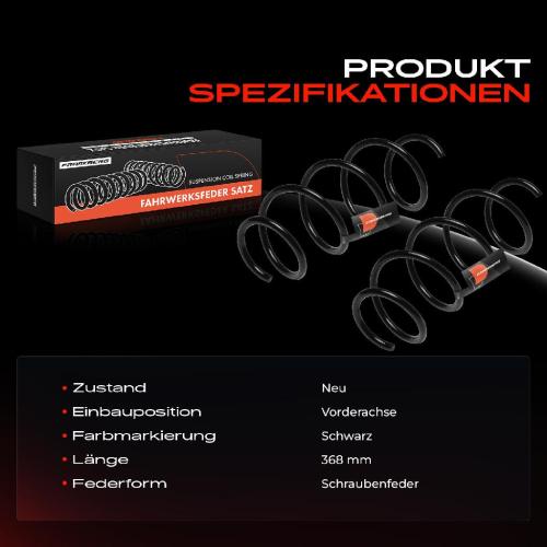 2x Fahrwerksfeder Vorderachse für Fiat Panda 312 319 Panda Van 312 519 1.2L Bj ab 2012 Bild 2x Fahrwerksfeder Vorderachse für Fiat Panda 312 319 Panda Van 312 519 1.2L Bj ab 2012