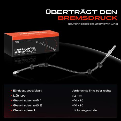 1x Bremsschlauch Bremsschläuche Vorderachse Links oder Rechts für Audi A6 4GH 4G2 A7 4K Bild 1x Bremsschlauch Bremsschläuche Vorderachse Links oder Rechts für Audi A6 4GH 4G2 A7 4K