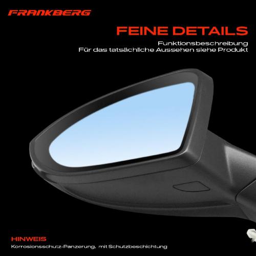 Frankberg 1x Außenspiegel Links für VW Golf VII Van Variant 5G1 BE BA5 BV5 2012-2021 Bild Frankberg 1x Außenspiegel Links für VW Golf VII Van Variant 5G1 BE BA5 BV5 2012-2021